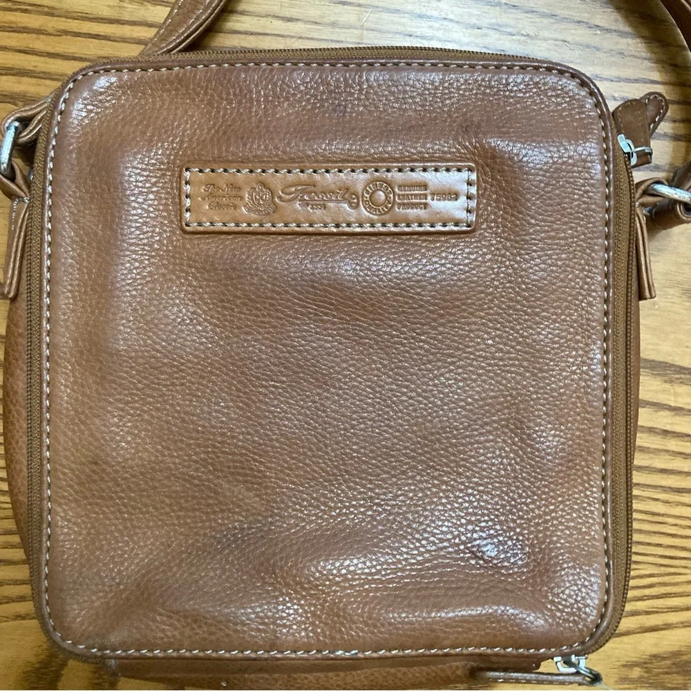 Fossil Tan Leather Men's Messenger Bag